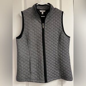 Croft & Barrow Black and White Quilted Vest